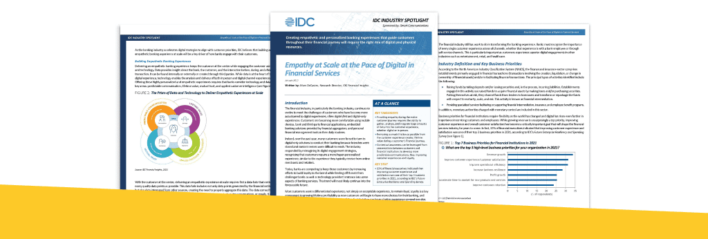 IDC Empathy at Scale Financial Services Infographic