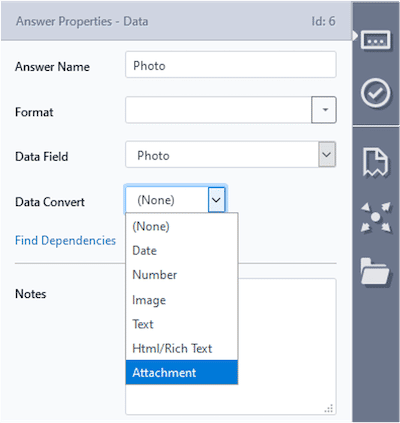 Screenshot of SmartIQ Document Attachment