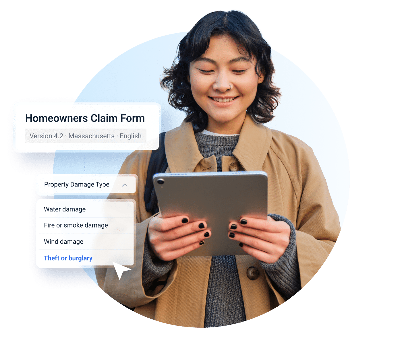Supporting image for insurance data collection web page