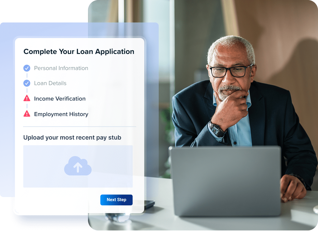 Image depicting orchestration through a credit application