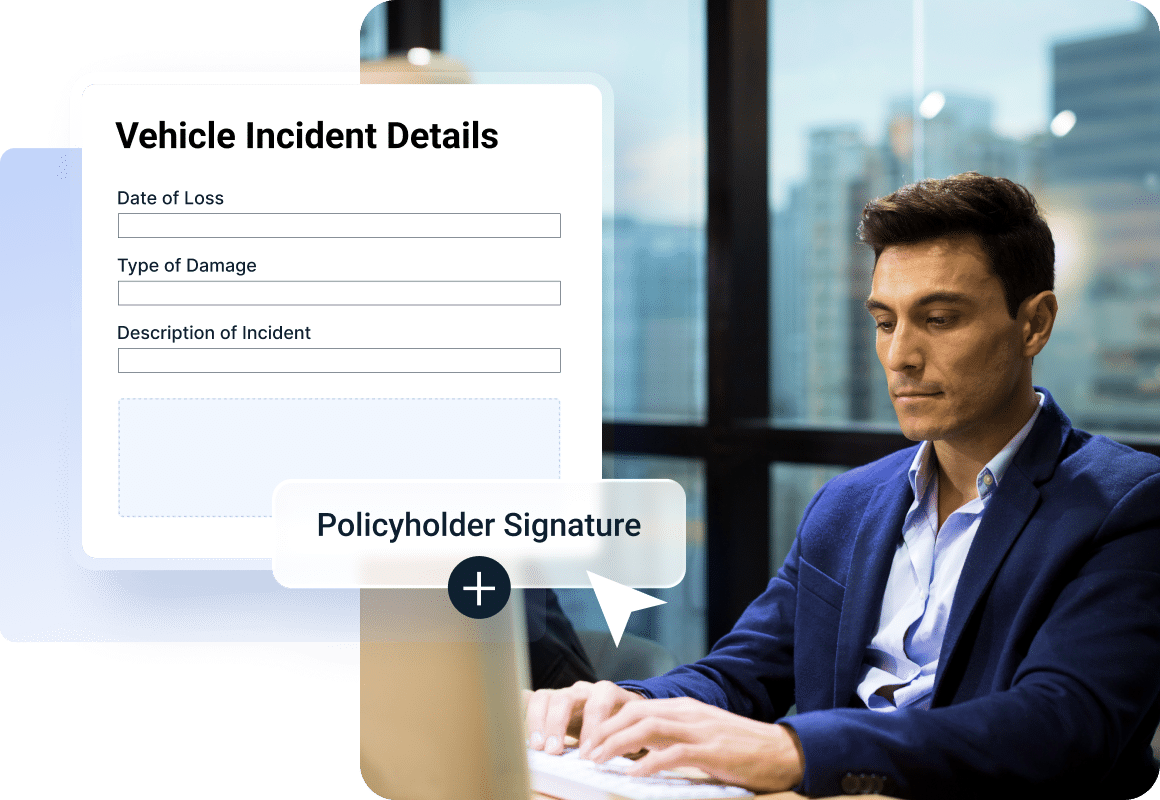 Supporting image illustrating output control on an insurance smartiq form