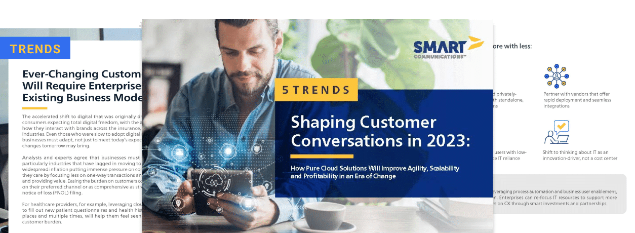 Cover art for smart communications trends in customer conversations 2023