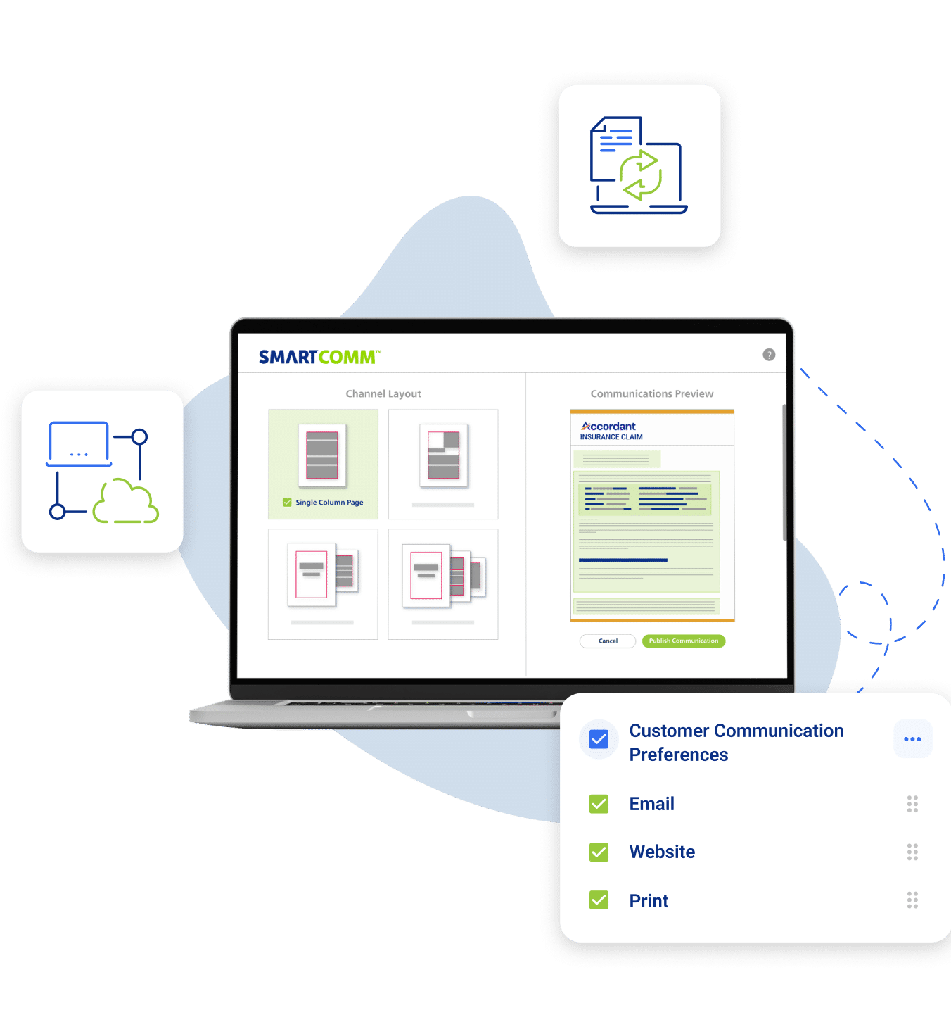 Conceptual product image to support text highlighting why consolidate ccm systems